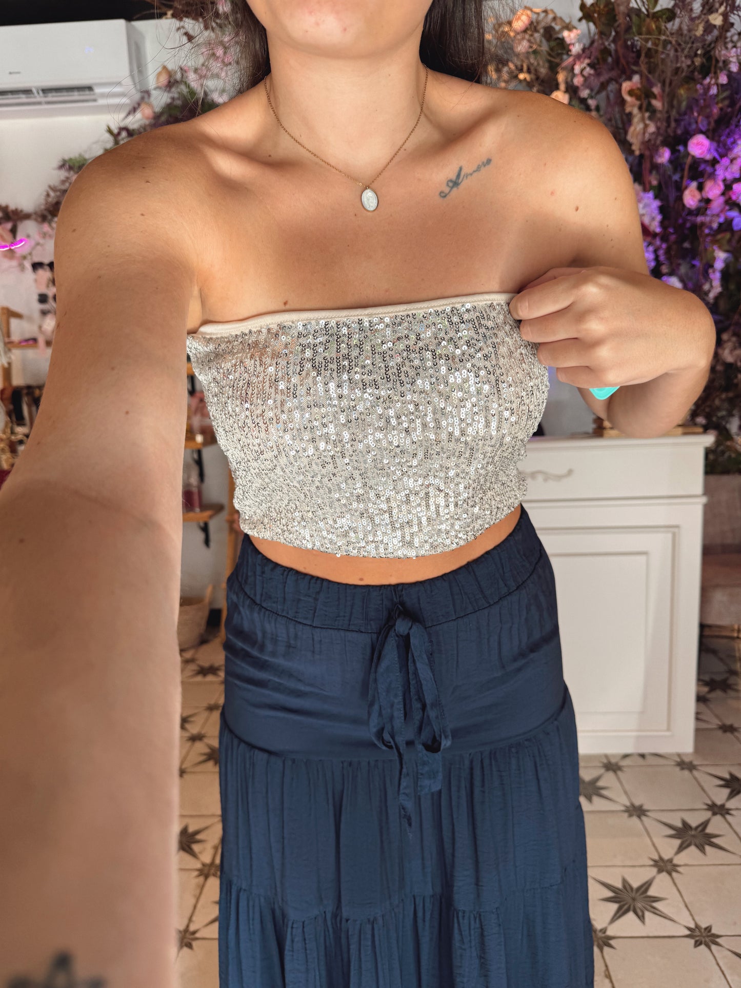 TOP LENTEJUELA