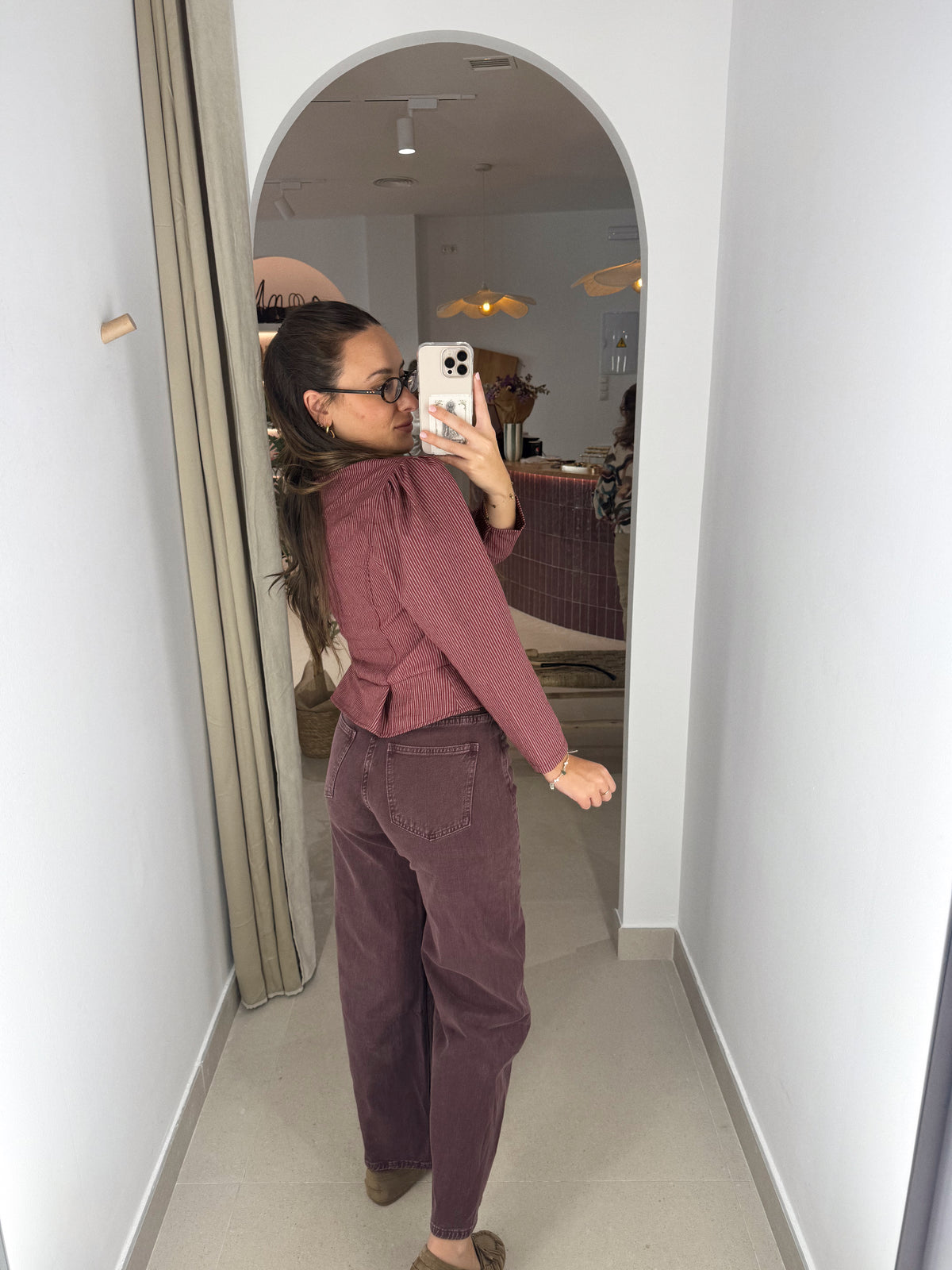 CAMISA LORENZA BURDEOS