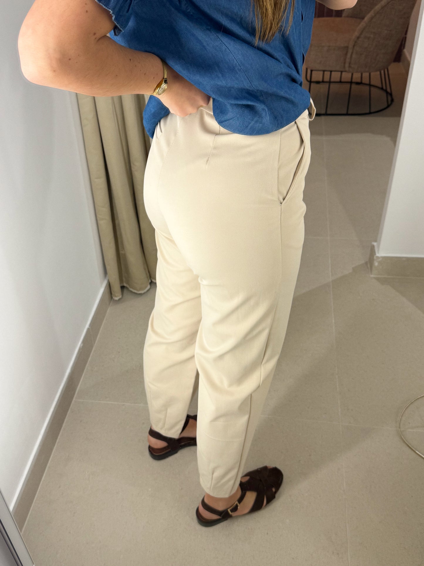 PANTALÓN TRAJE BEIGE