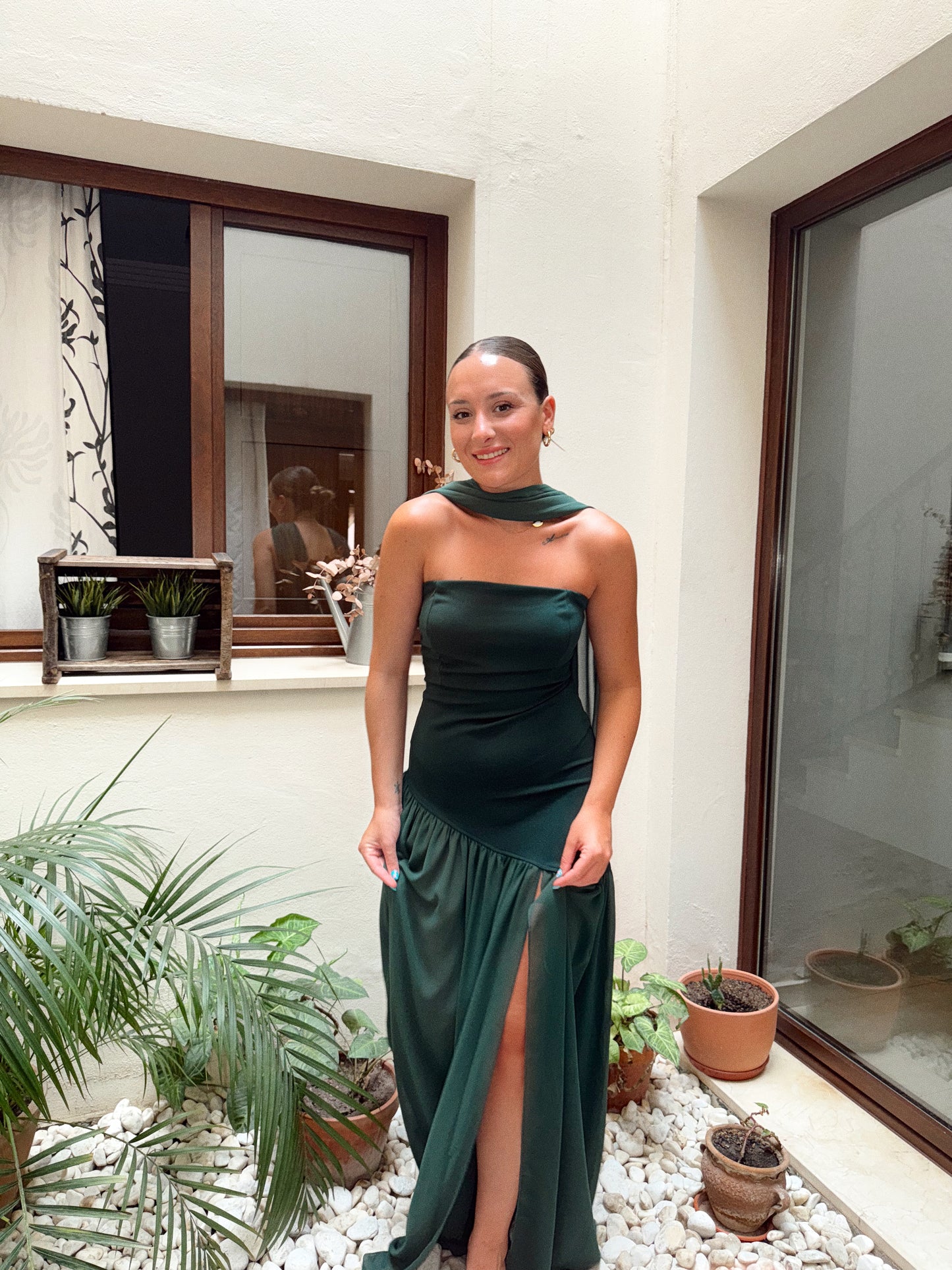 VESTIDO DIANA VERDE BOTELLA