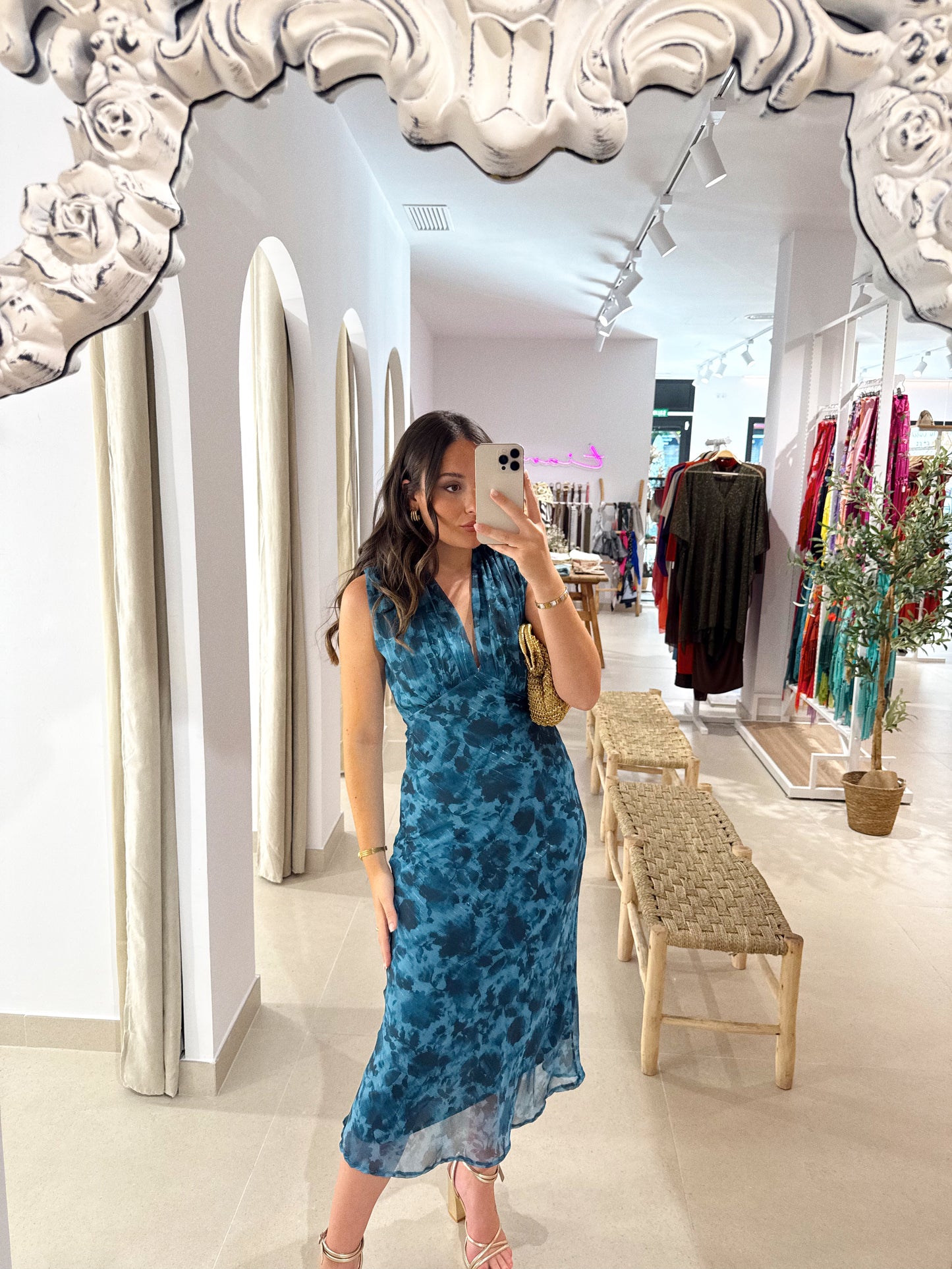 VESTIDO CADELL ESTAMPADO AZUL