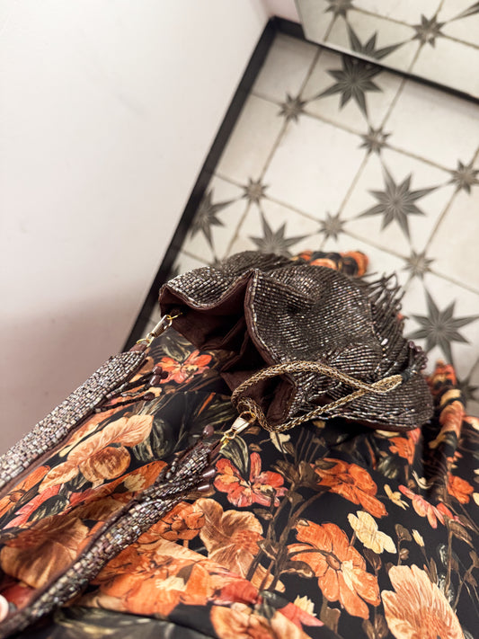 BOLSO BOMBONERA PEDRERÍA MARRÓN