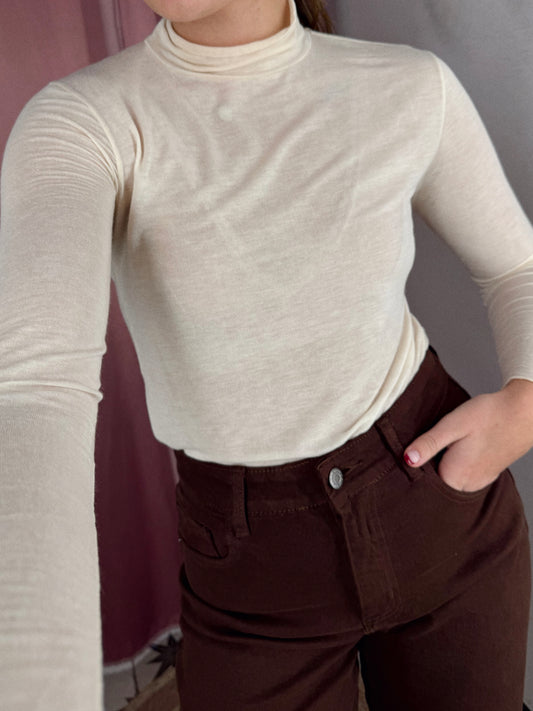 TOP BEIGE TRANSLÚCIDO