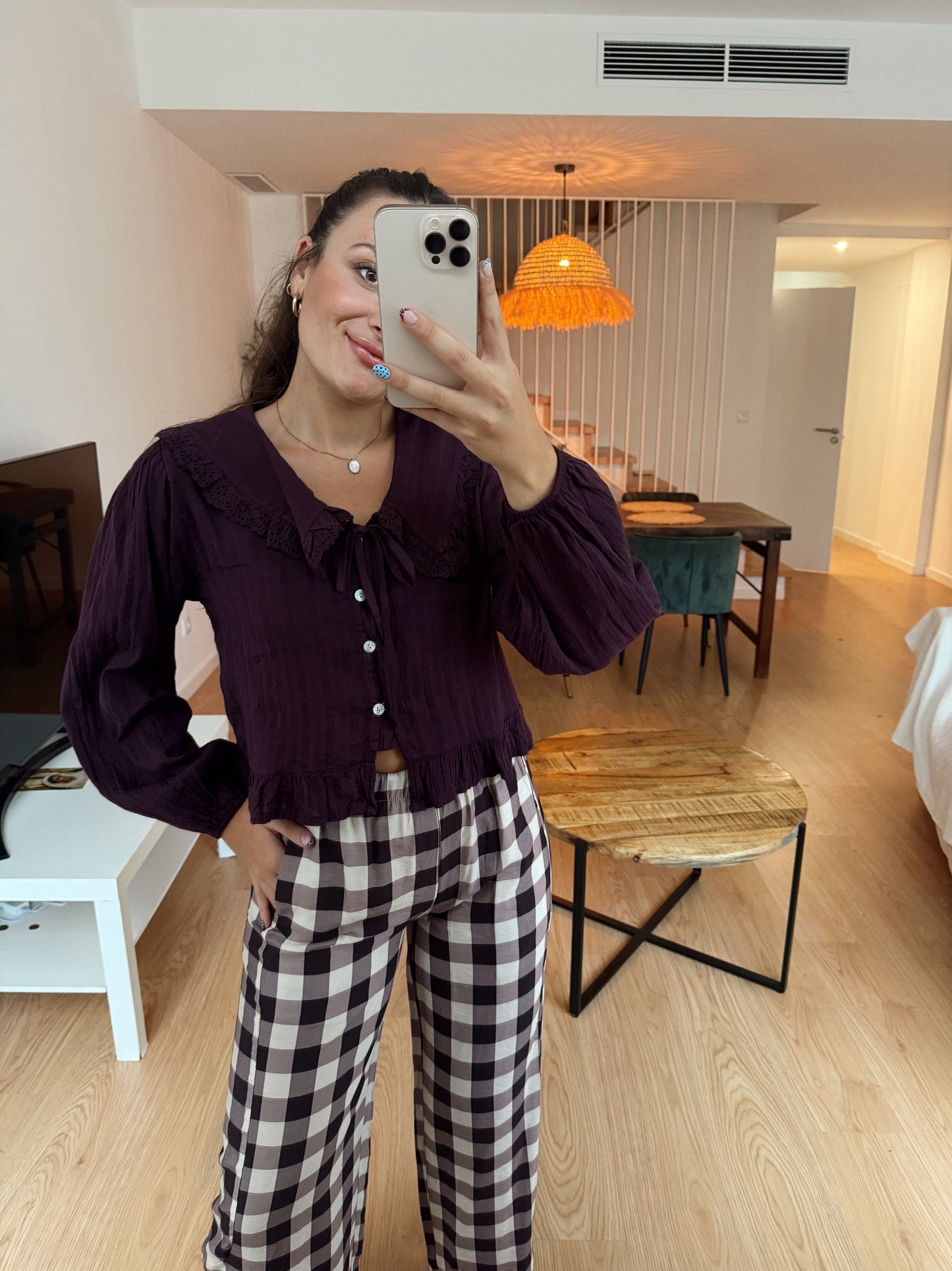 CAMISA BABY BERENJENA