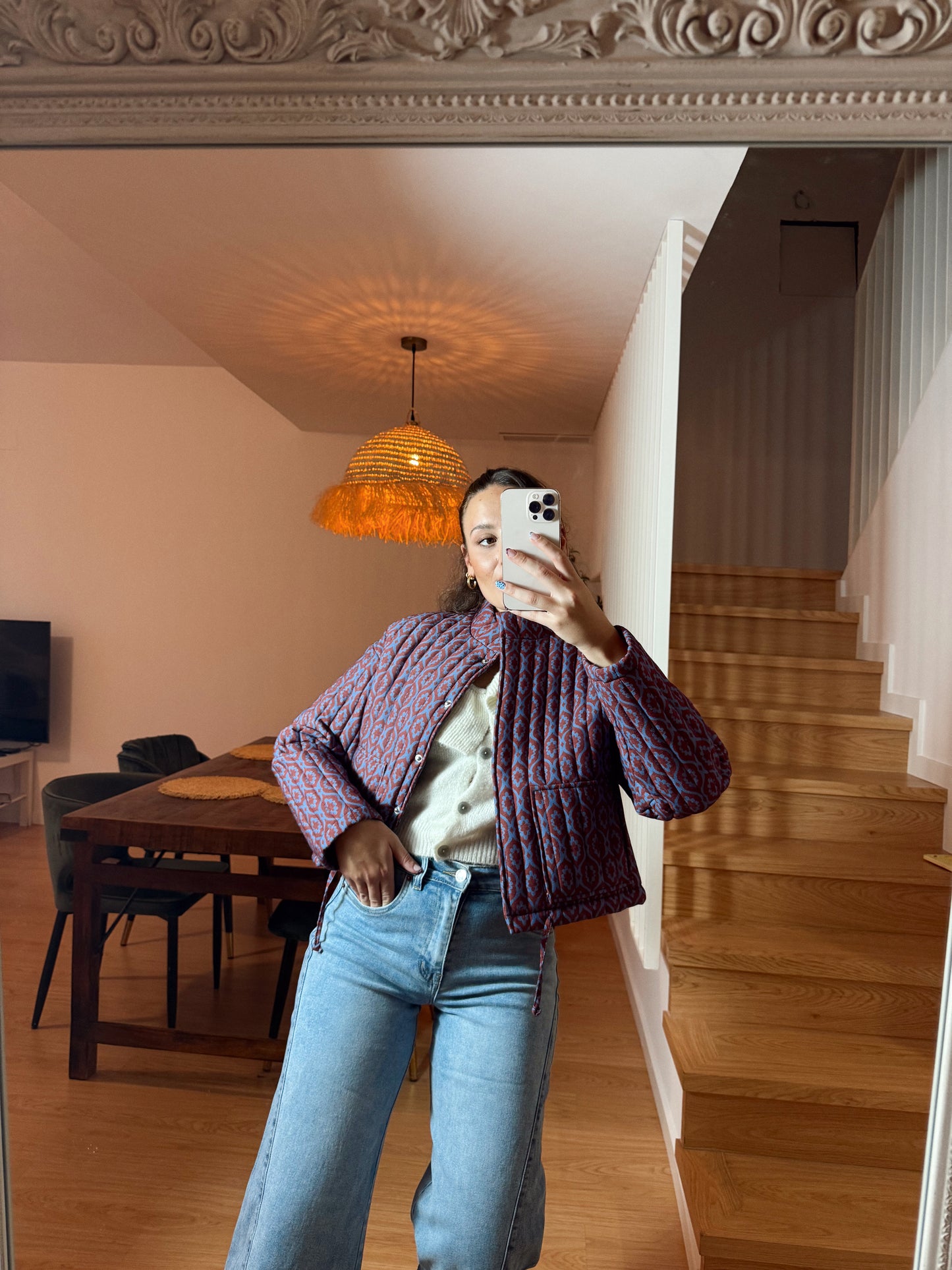 CHAQUETA ACOLCHADA ESTAMPADA