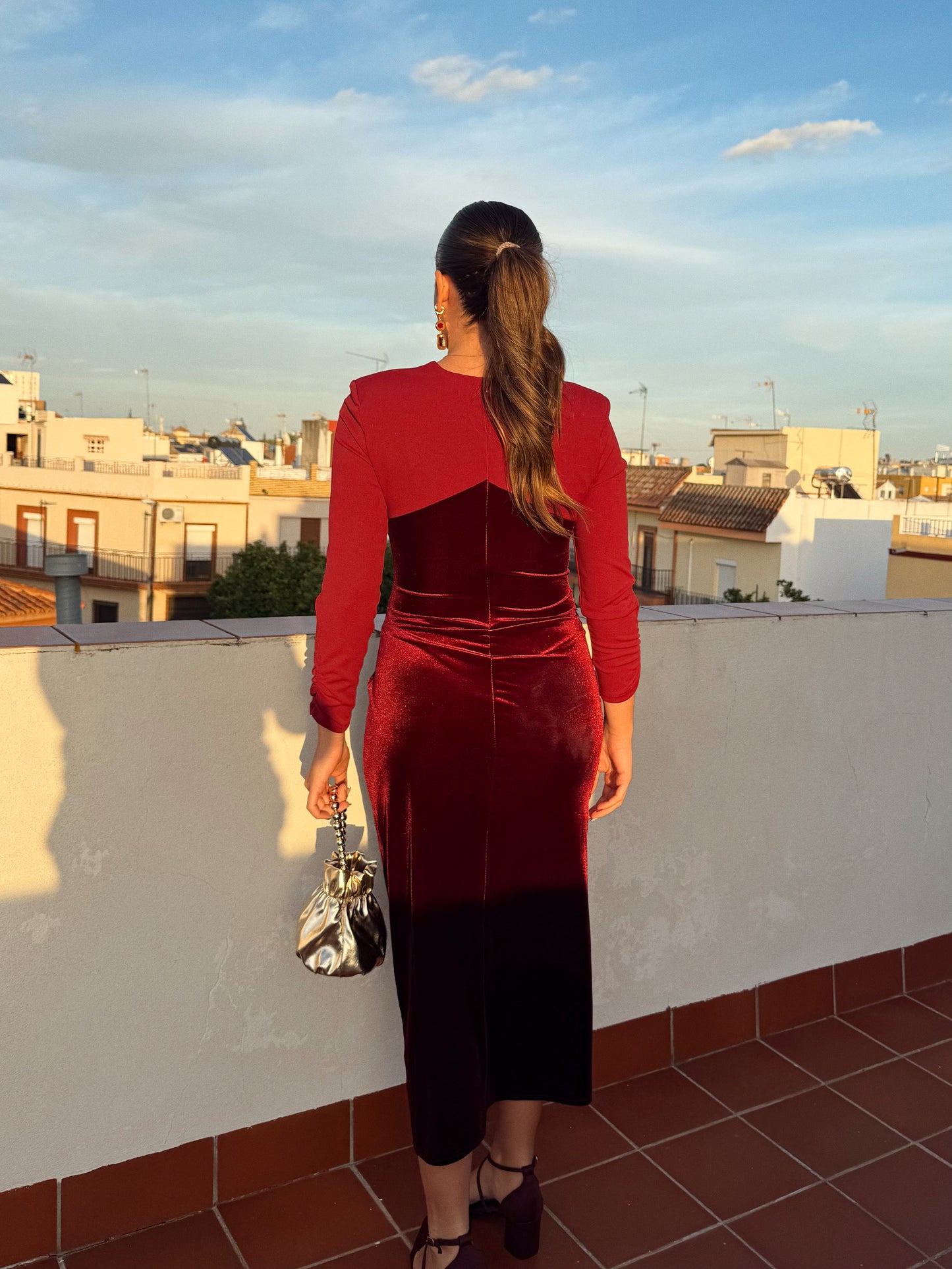 VESTIDO CÓRDOBA BURDEOS