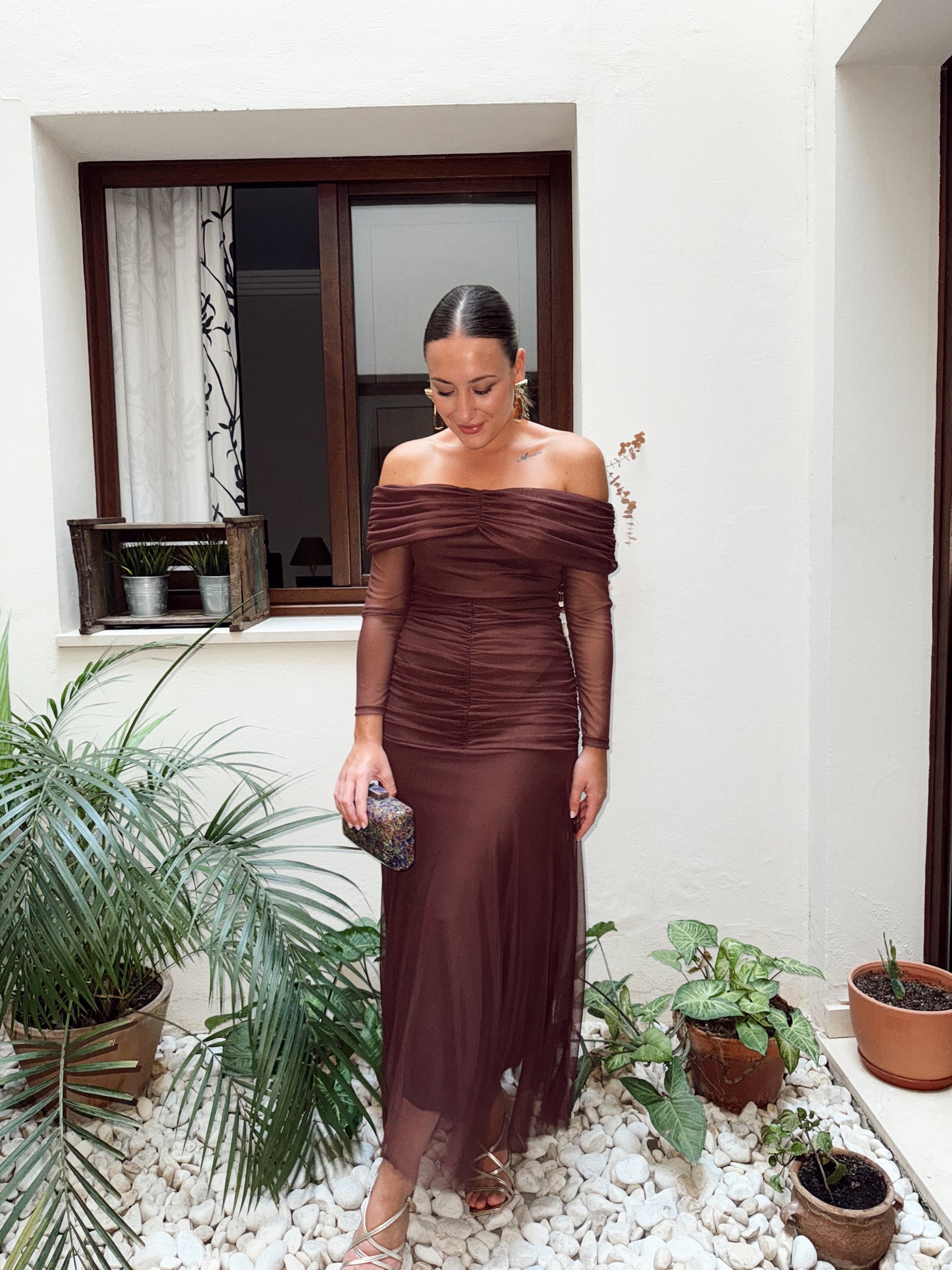 VESTIDO CAROLINA MARRÓN