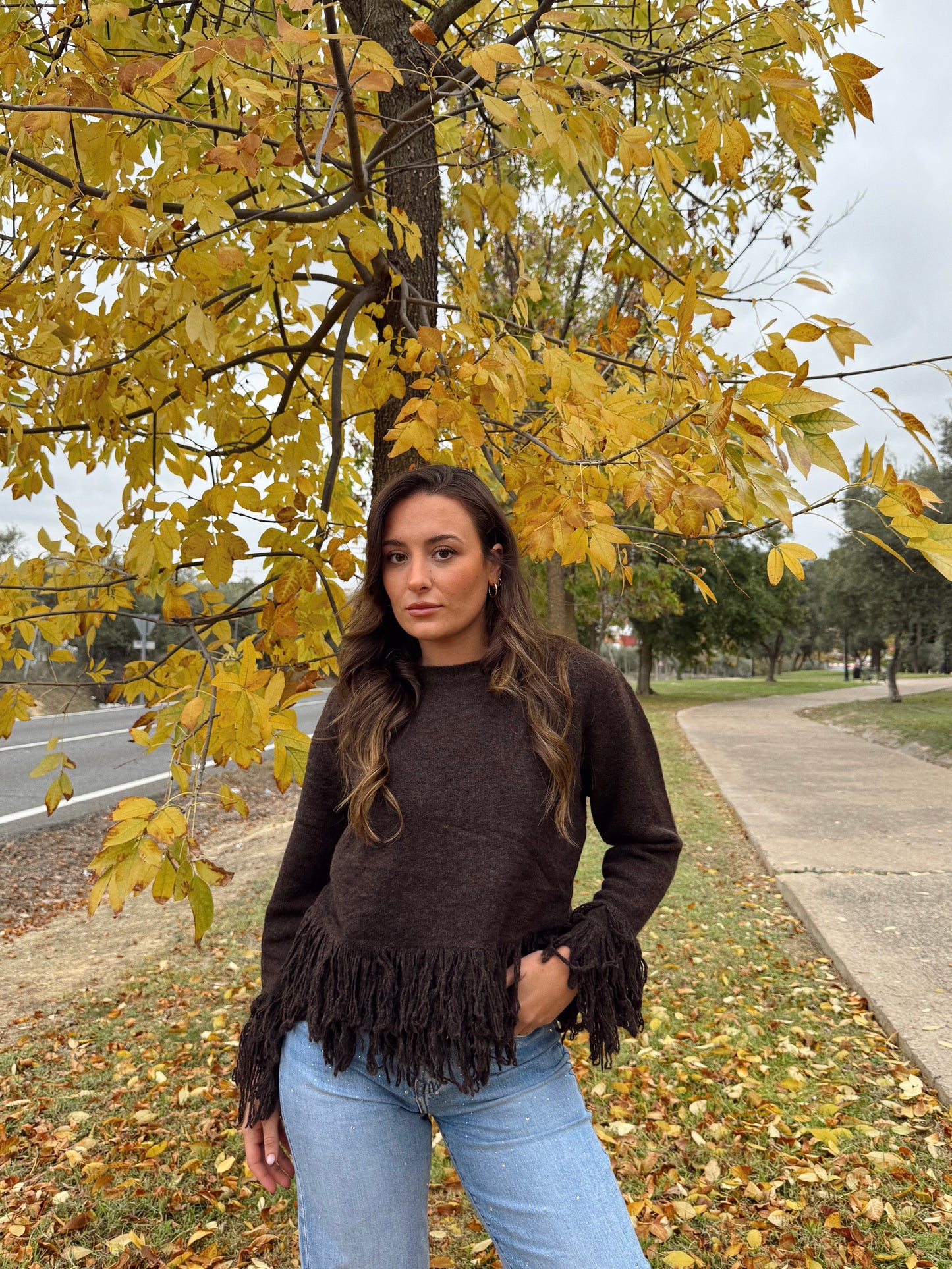 JERSEY FLECOS MARRÓN