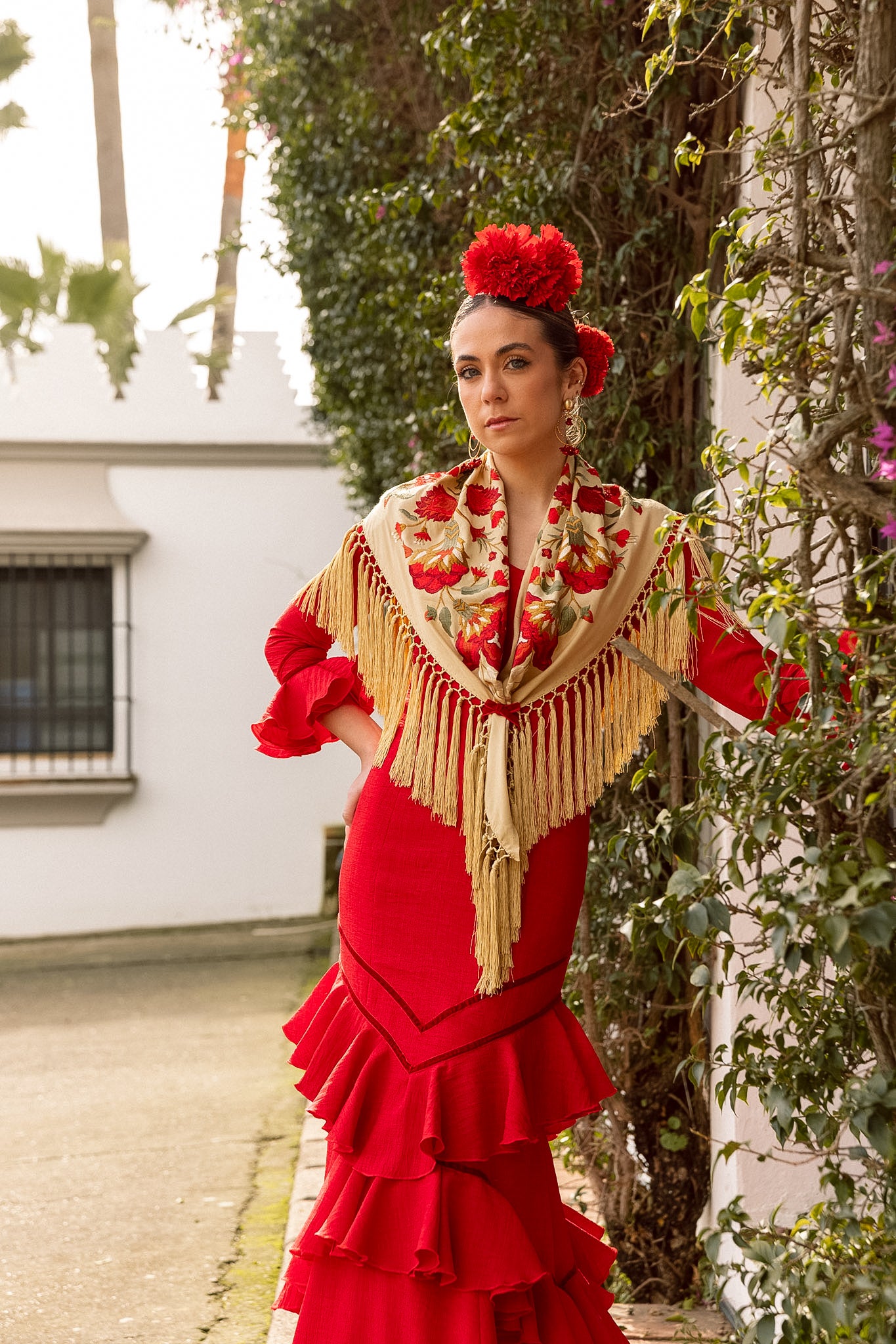 VESTIDO ROMINA ROJO CINTA ROJA