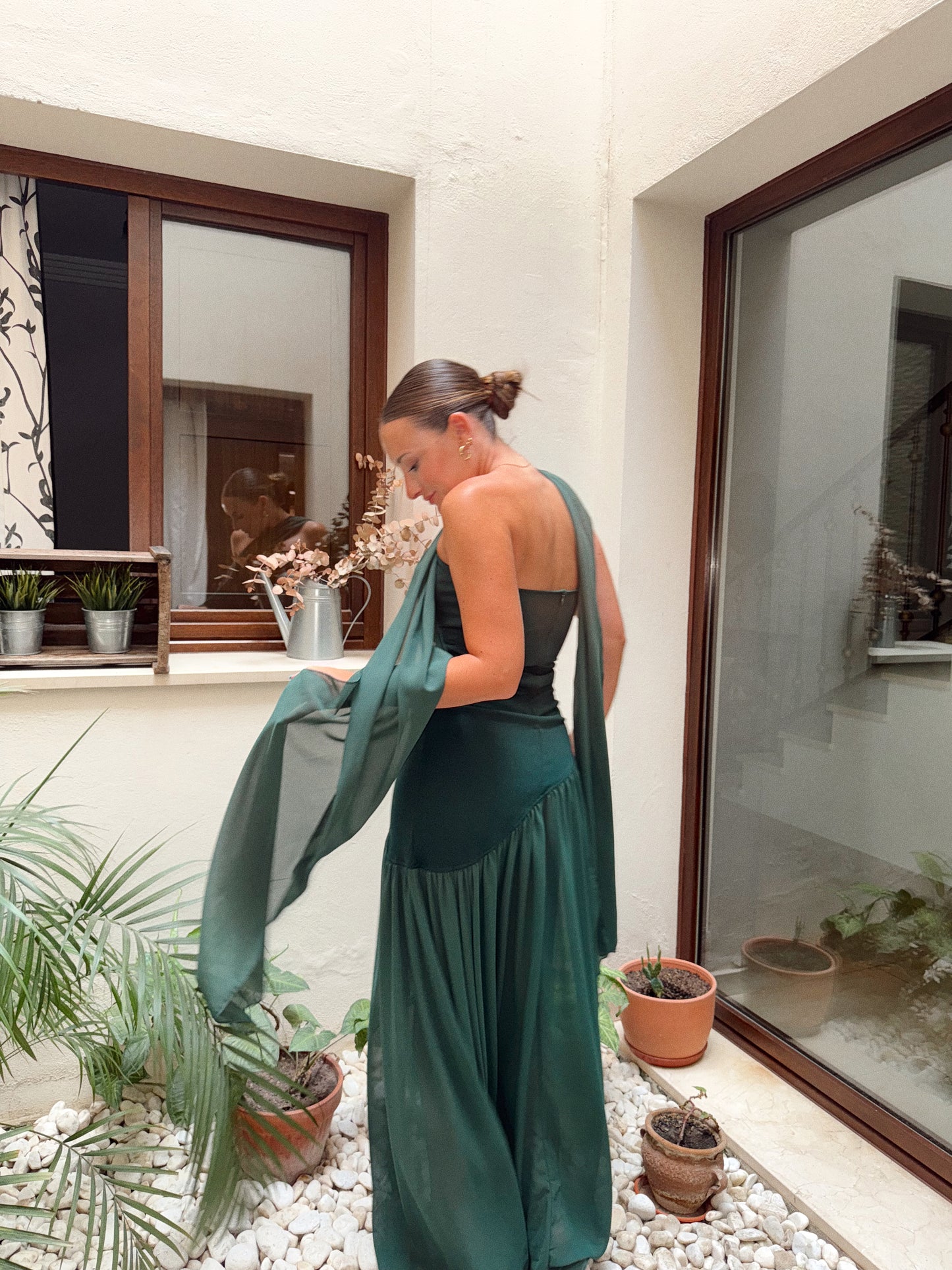 VESTIDO DIANA VERDE BOTELLA