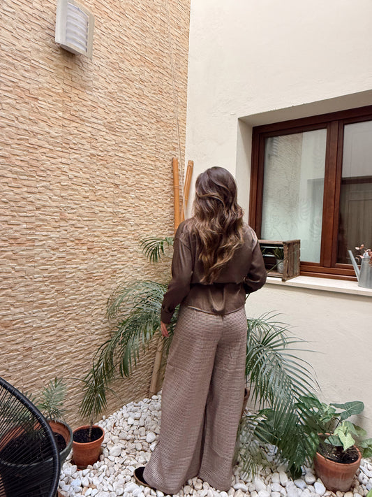 PANTALÓN PATA DE GALLO PINZA