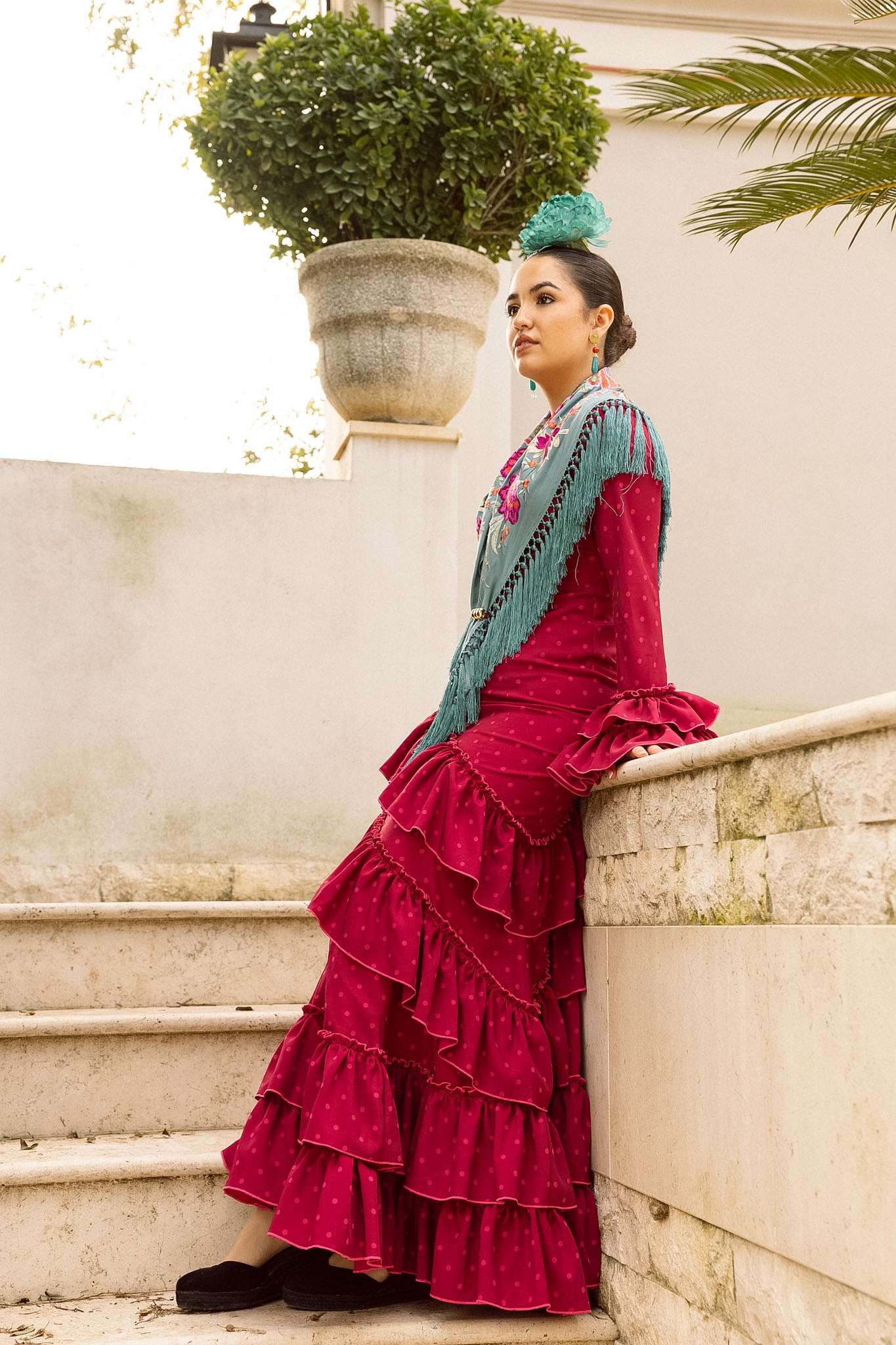VESTIDO CARMEN TONOS FRESA