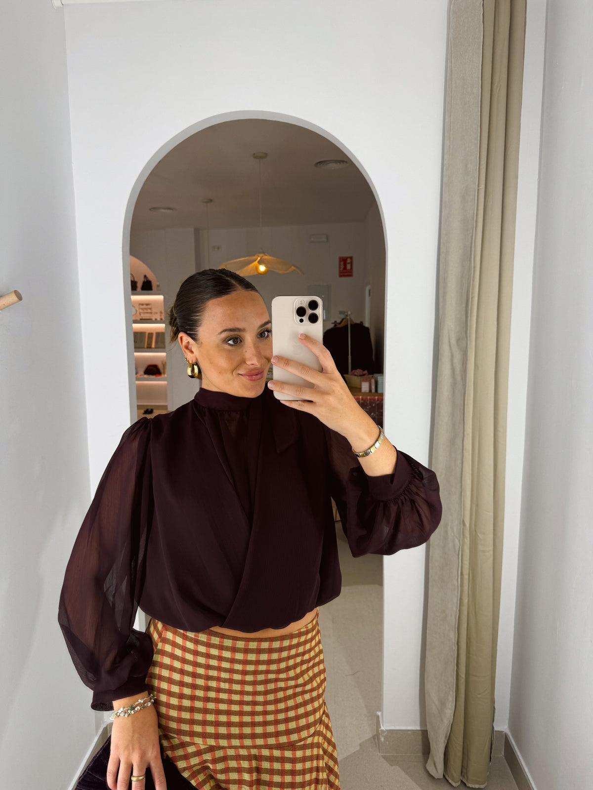 BLUSA GASA BERENJENA