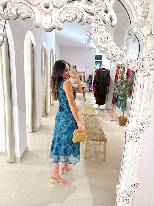 VESTIDO CADELL ESTAMPADO AZUL