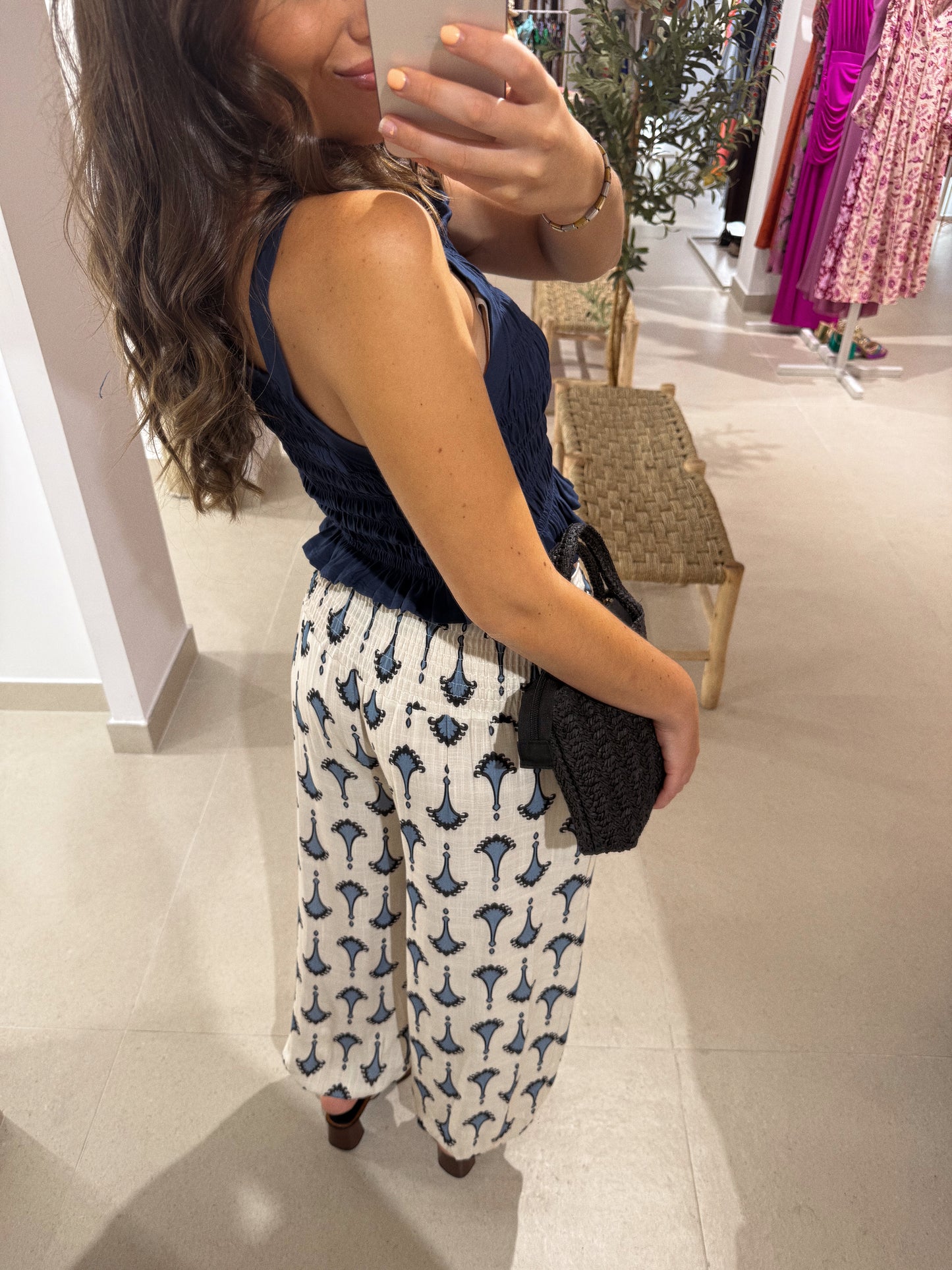 PANTALÓN YAIZA ESTAMPADO AZUL
