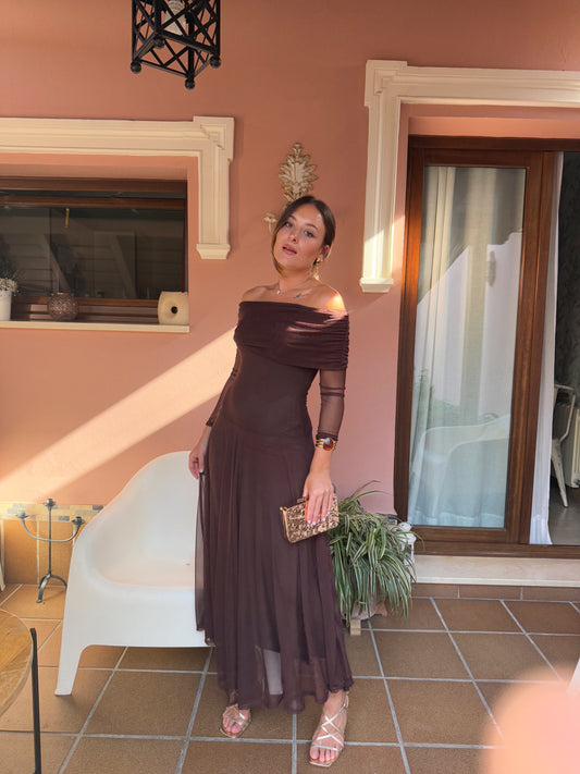 VESTIDO VIRGINIA MARRÓN