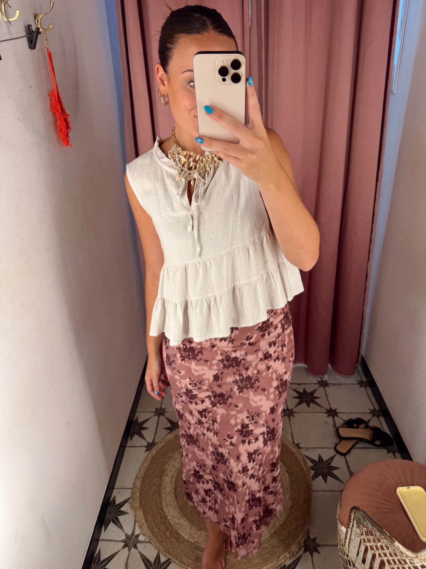 BLUSA BEIGE VOLANTITOS