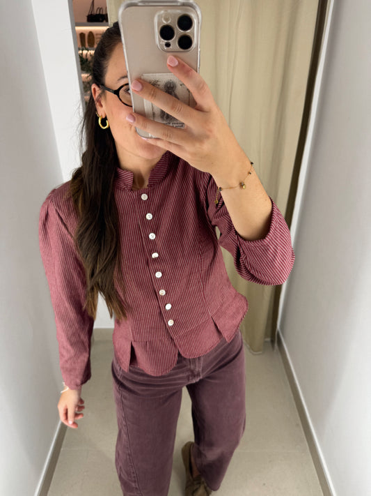 CAMISA LORENZA BURDEOS