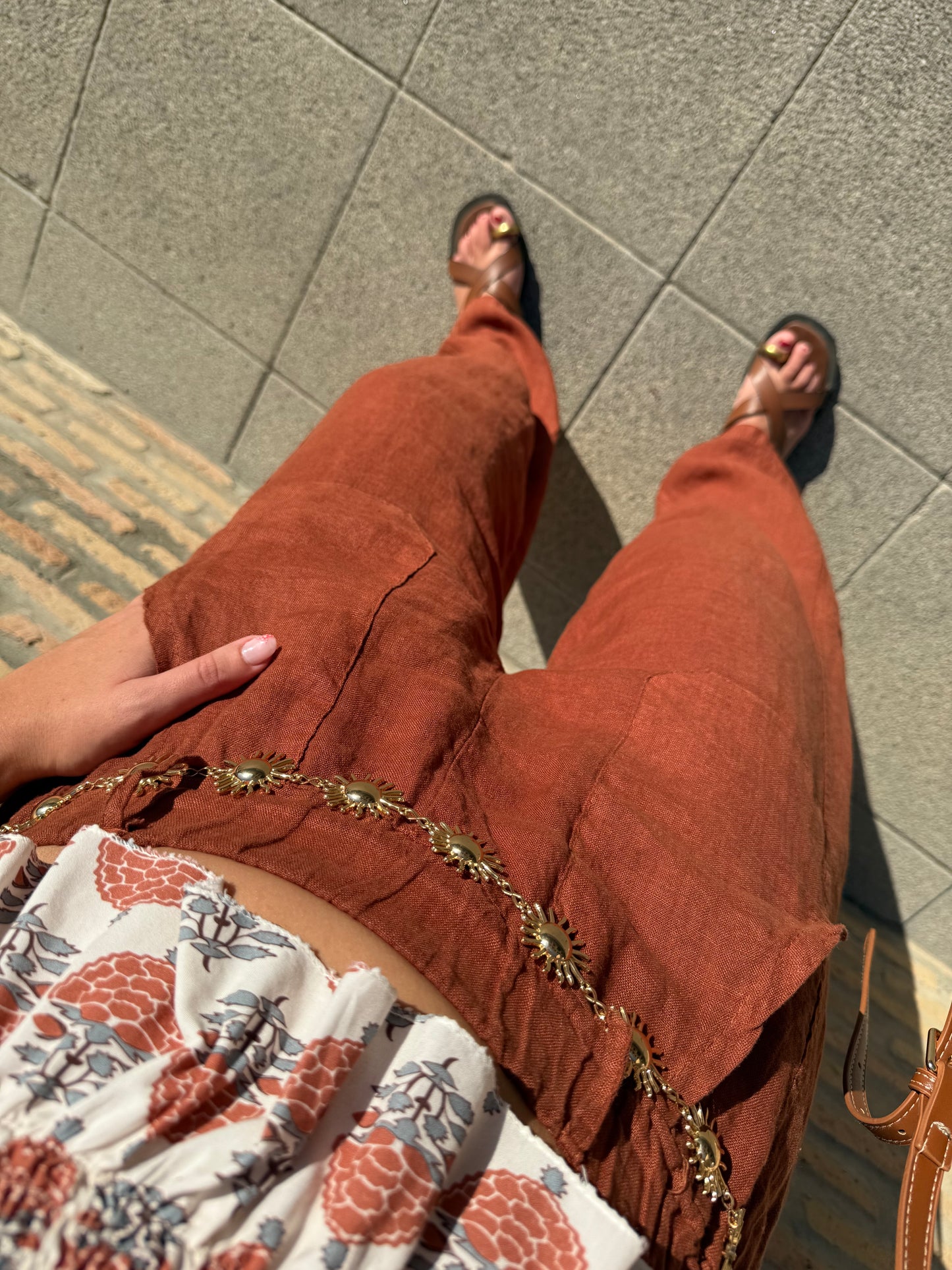 PANTALÓN MOM TEJA LINO