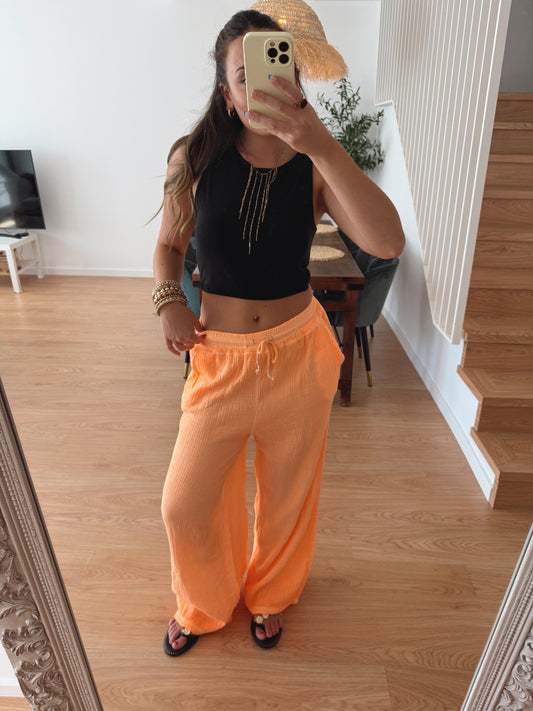 PANTALÓN BAMBULA FLÚOR NARANJA