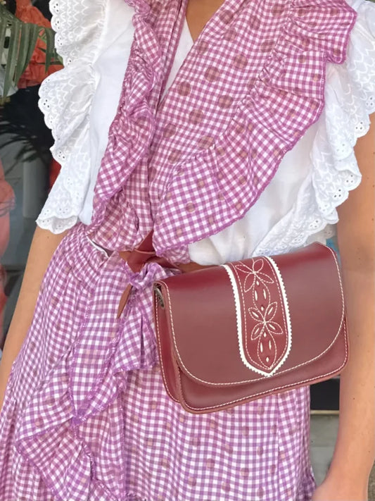 BOLSO RIÑONERA CEREZA