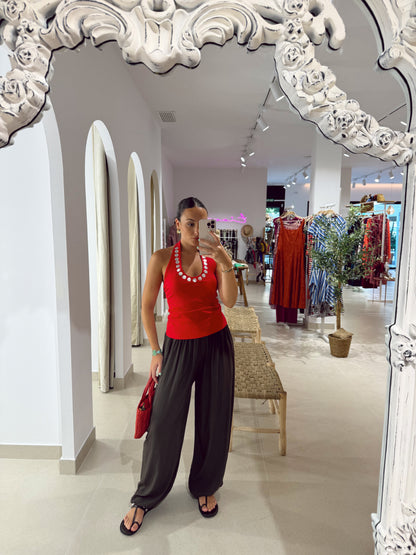 PANTALÓN BASIC BOMBACHO MARRÓN