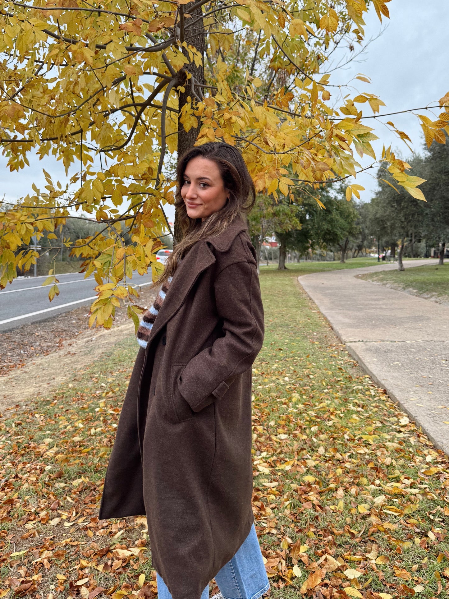 ABRIGO PAÑO MARRÓN LEONORA