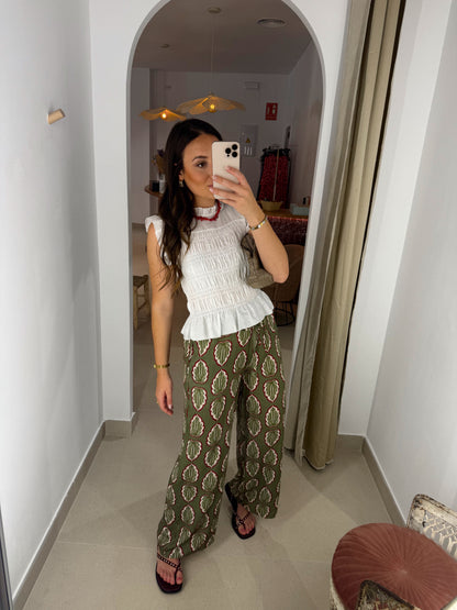 PANTALÓN LINO ESTAMPADO