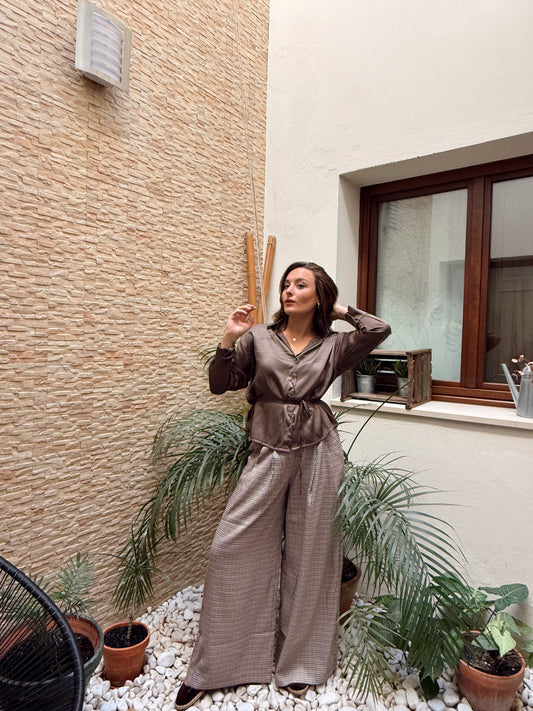 PANTALÓN PATA DE GALLO PINZA