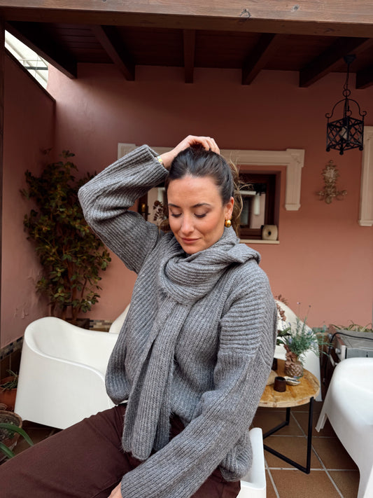 JERSEY BUFANDA GRIS