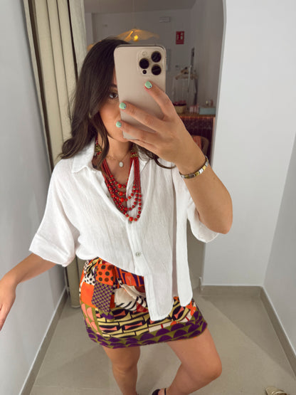 CAMISA ALGODÓN BLANCA ABOTONADA