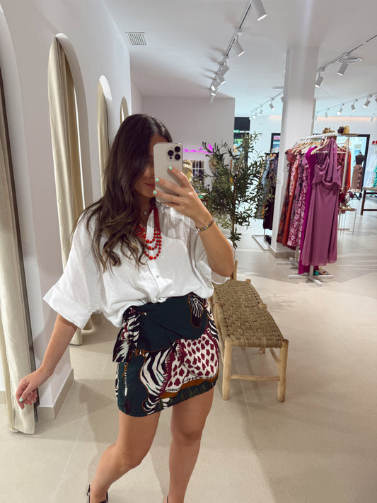 FALDA PAREO VERDE ZEBRA