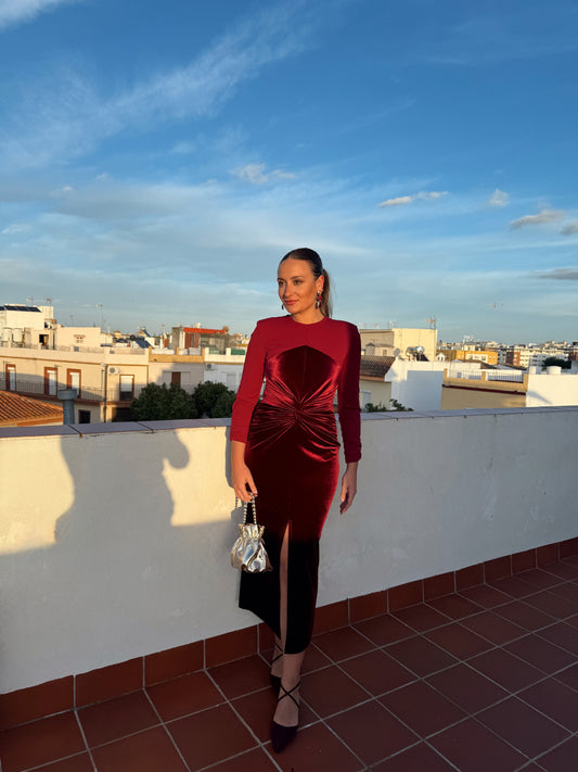 VESTIDO CÓRDOBA BURDEOS