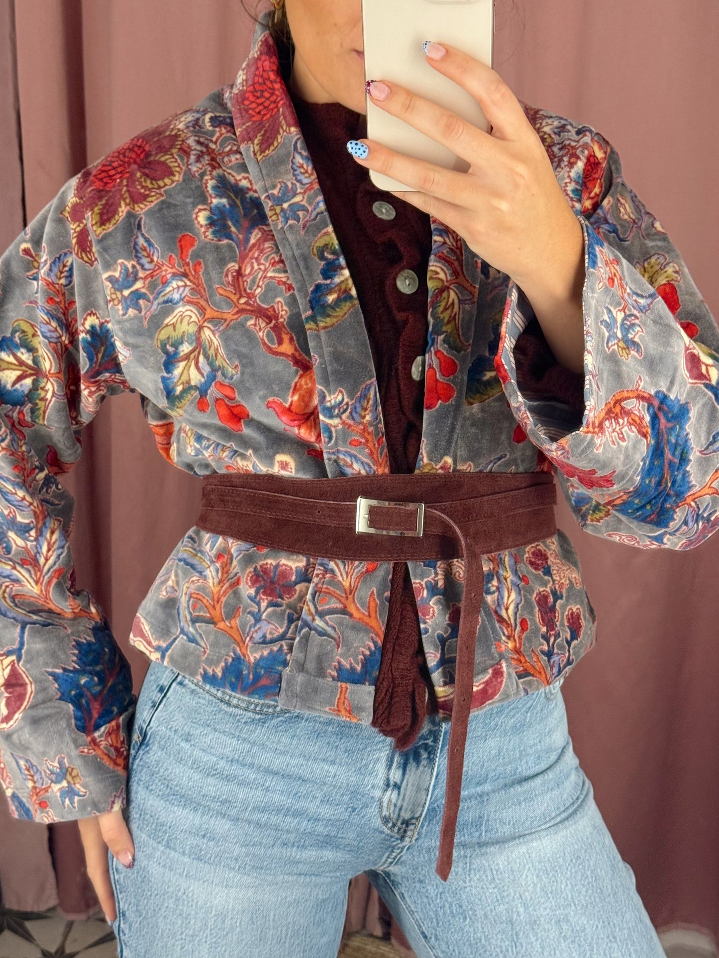 CINTURÓN FAJÍN VINO