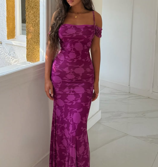 VESTIDO TULL FLOR LARGO