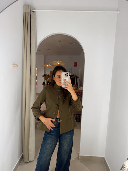CHAQUETA ASÍA VERDE TOPO