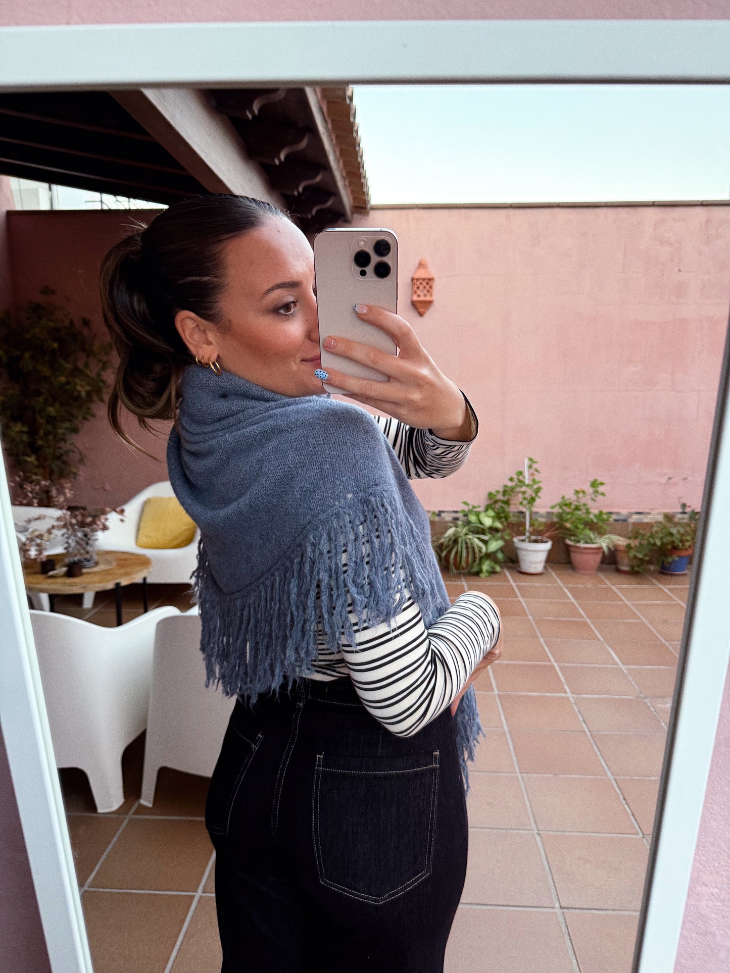 CAPA LANA AZUL VAQUERO