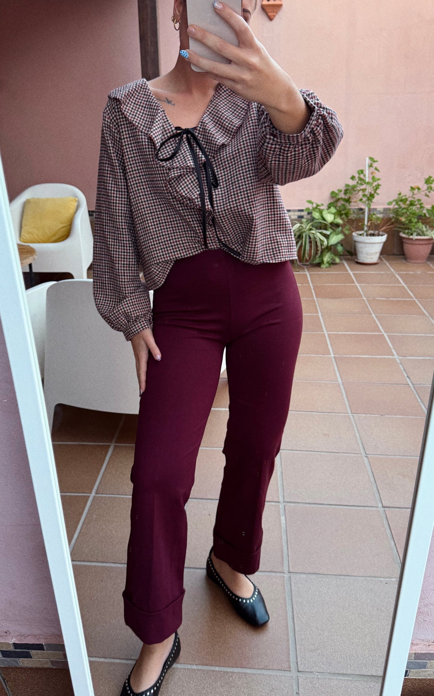 LEGGINS BURDEOS VUELTA