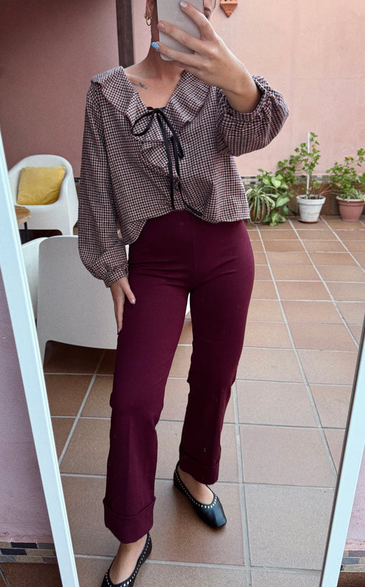 LEGGINS BURDEOS VUELTA