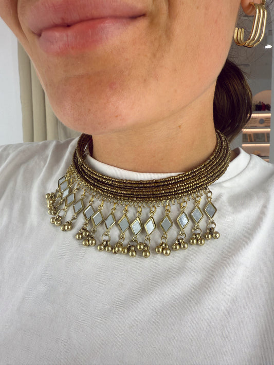CHOCKER BOLITAS BRONCE ESPEJO