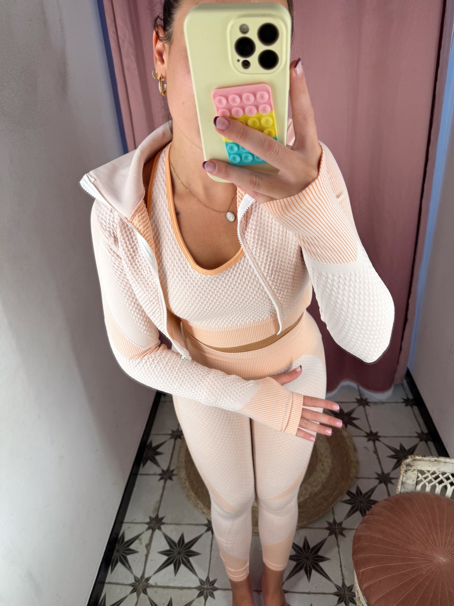 CONJUNTO 3 PIEZAS SALMÓN