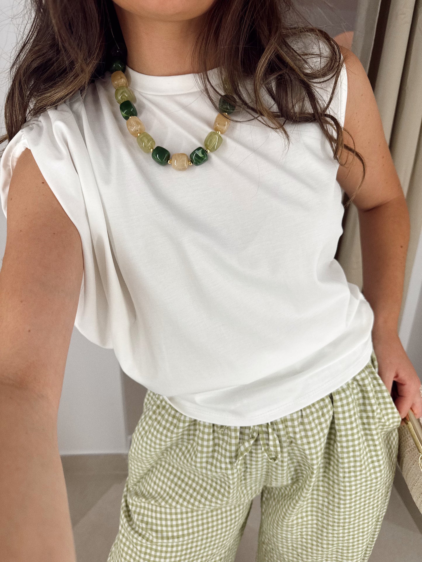 TOP DESIGUAL BLANCO