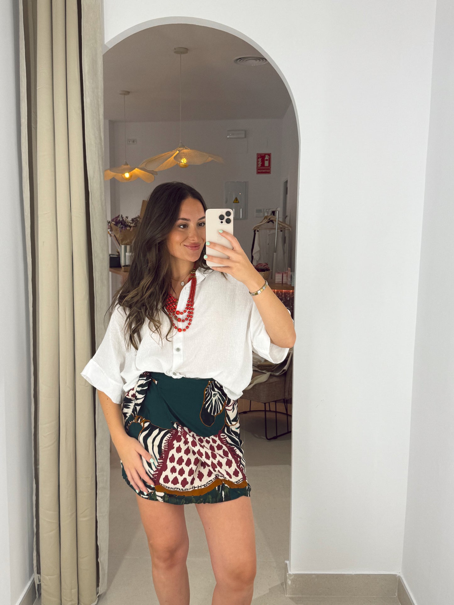 FALDA PAREO VERDE ZEBRA
