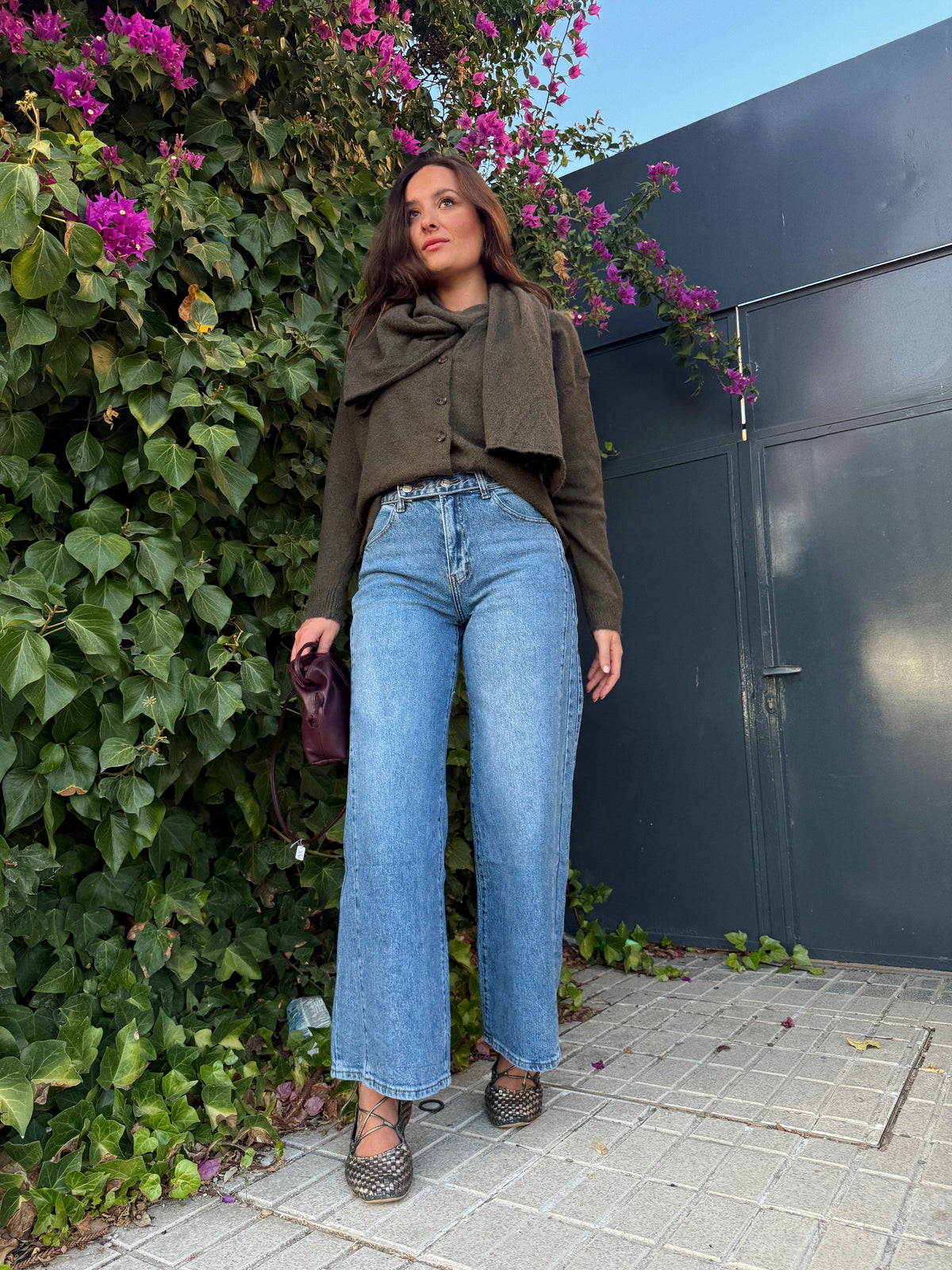 JEANS WIDE LEG DOBLE CINTURA
