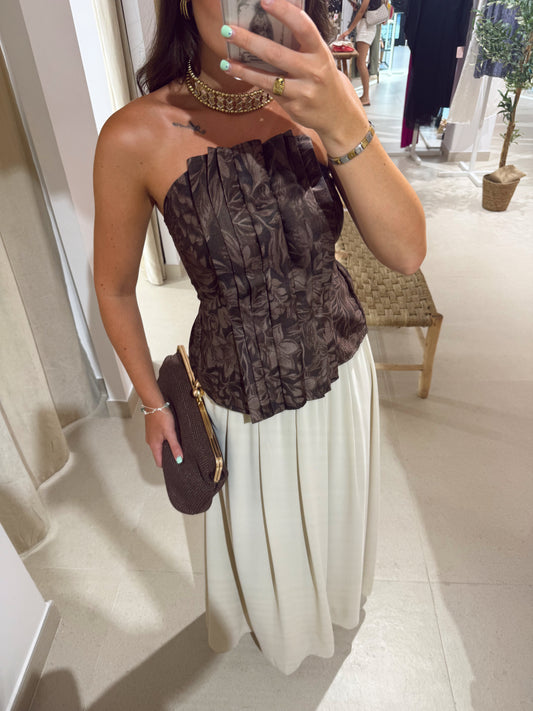 CONJUNTO CATA BEIGE/MARRON
