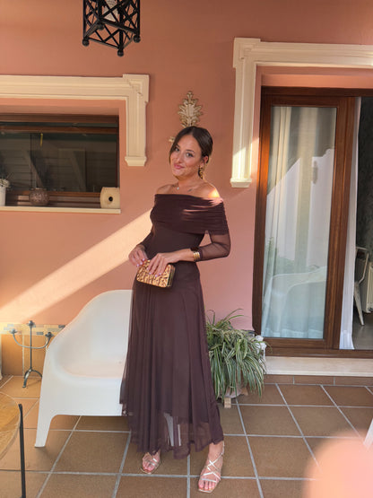 VESTIDO VIRGINIA MARRÓN