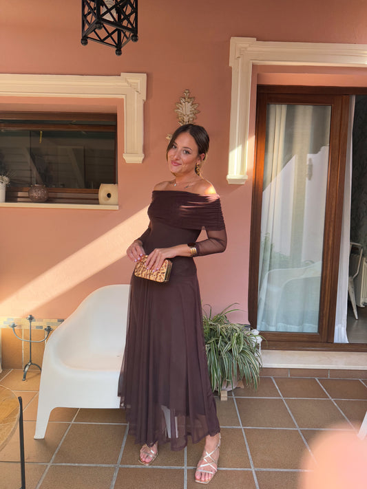VESTIDO VIRGINIA MARRÓN