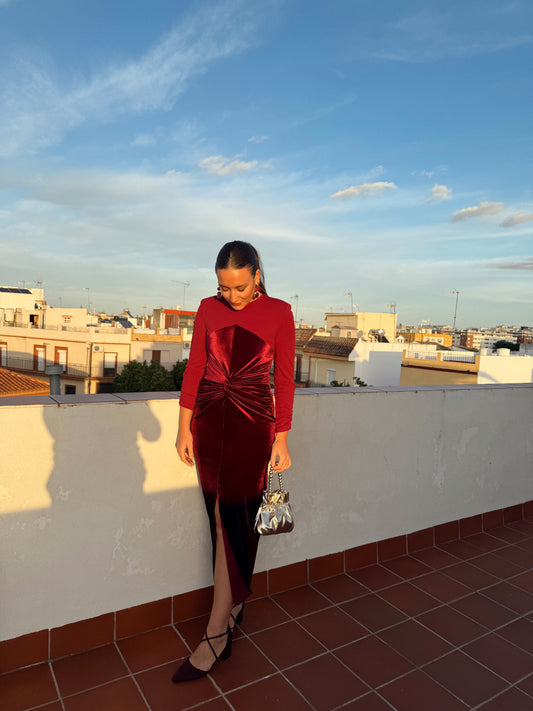 VESTIDO CÓRDOBA BURDEOS