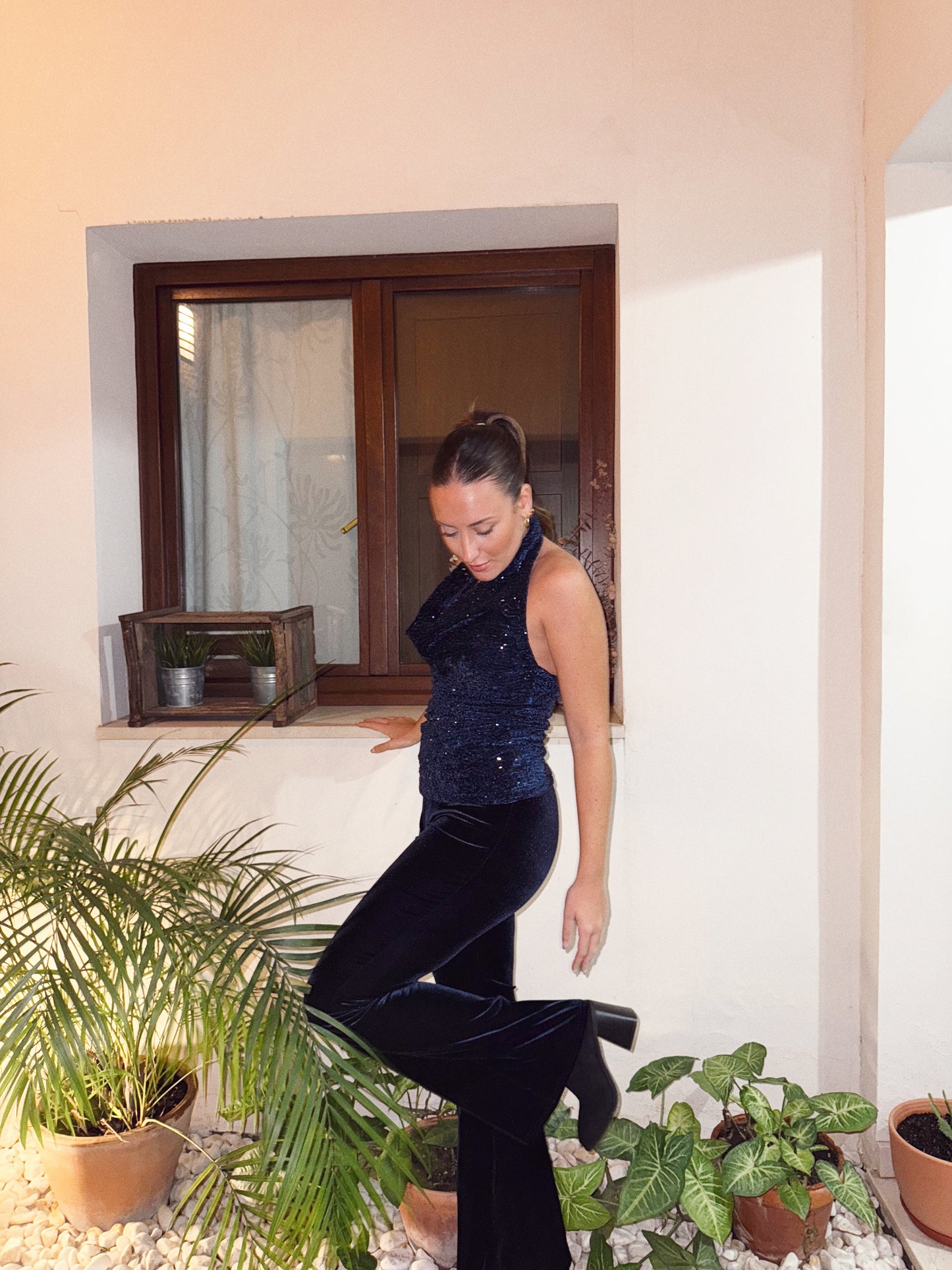 PANTALÓN TERCIOPELO AZUL