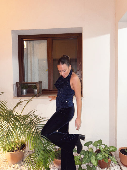 PANTALÓN TERCIOPELO AZUL